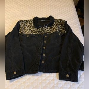 Carolina Colors Black Leopard Jacket & Pant Set-Size16-corduroy